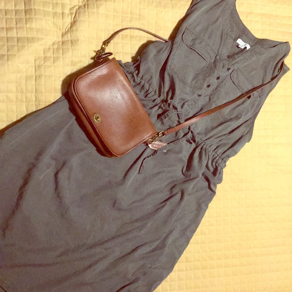 Maternity Army Green Cinch Waist Hi-Lo Dress